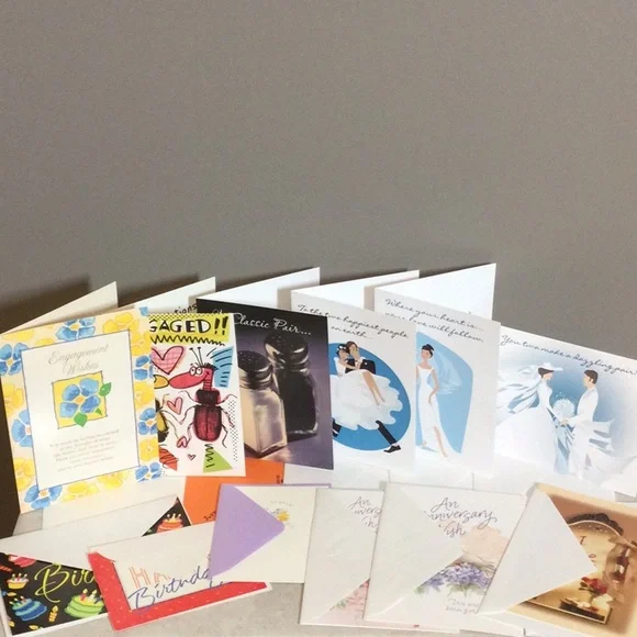 Dozen assorted engagement wedding anniversary birthday cards