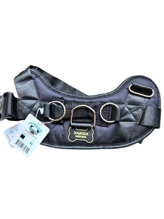 Joyride Dog Harness No Pull Tactical Reflective Black Size M Adjustable