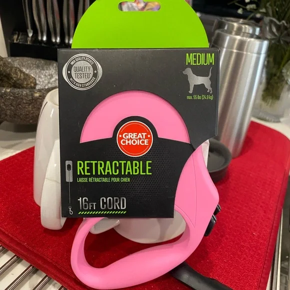 Great Choice Pink Retractable Dog Leash