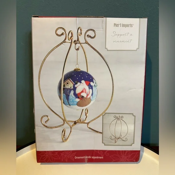 Pier 1 Caged Ornament holder / hanger in original box