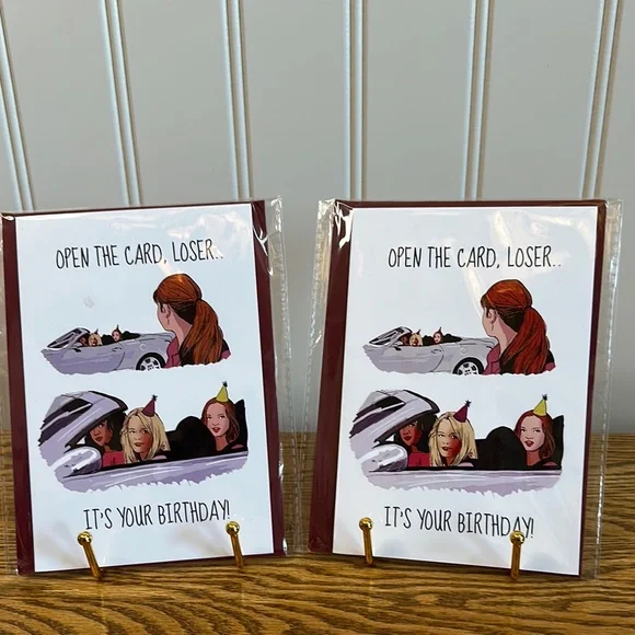 Funny Birthday Cards with Red Accents