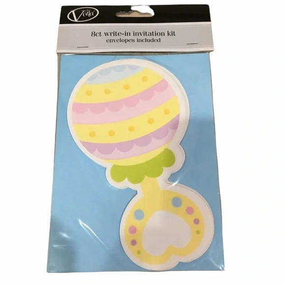 Baby Rattle Invitations Baby Shower / Reveal