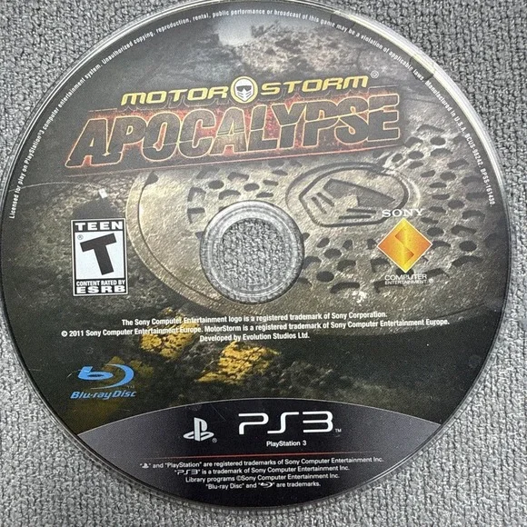 MotorStorm Apocalypse Playstation 3 Disc Only