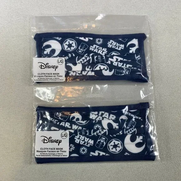 Disney Star Wars youth kids face mask new nwt lot of 2