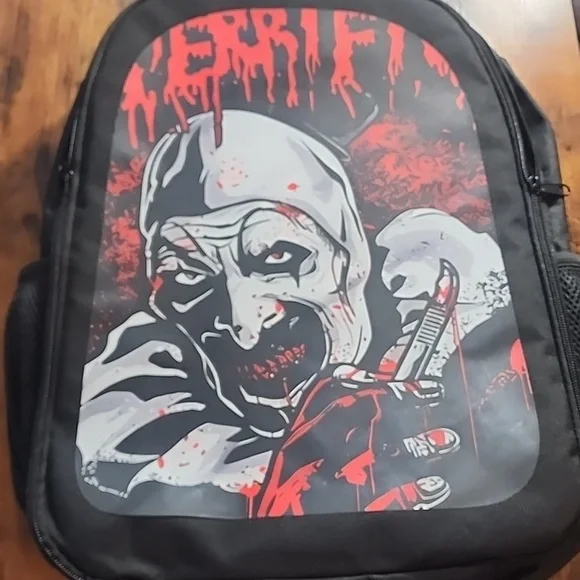 Graphic Horror Themed Backpack Terriffer large Size