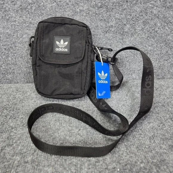 New Adidas Designer Crossbody Pack Gym Travel Street Style Shoulder Bag Black‎