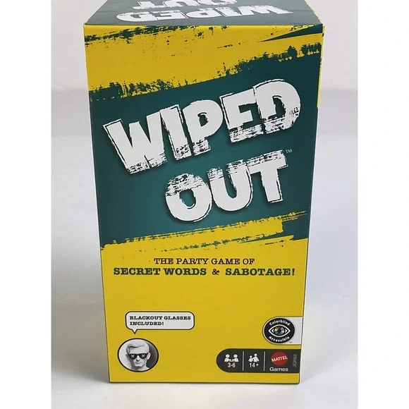 Wiped Out The Party Game of Secret Words and Sabotage Mattel 14 Plus‎ Game Night