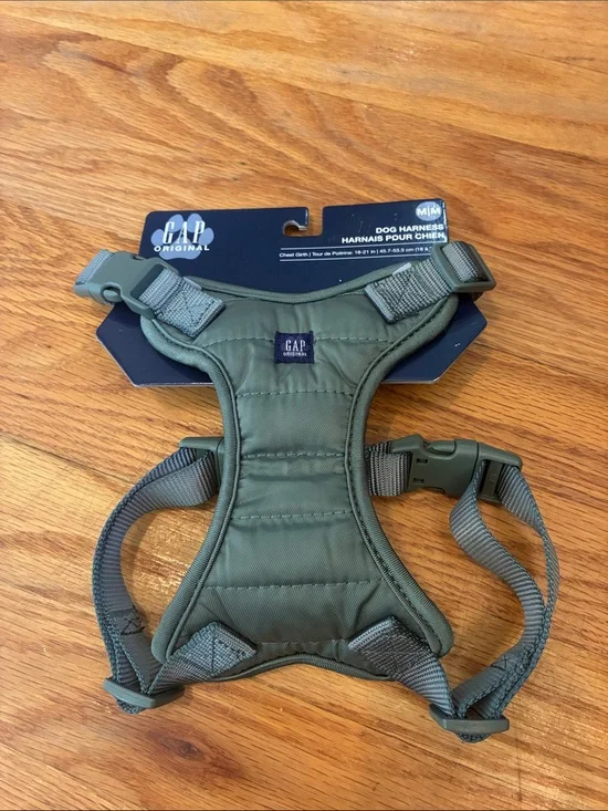 NWT GAP Original Olive Green Dog Harness - Medium