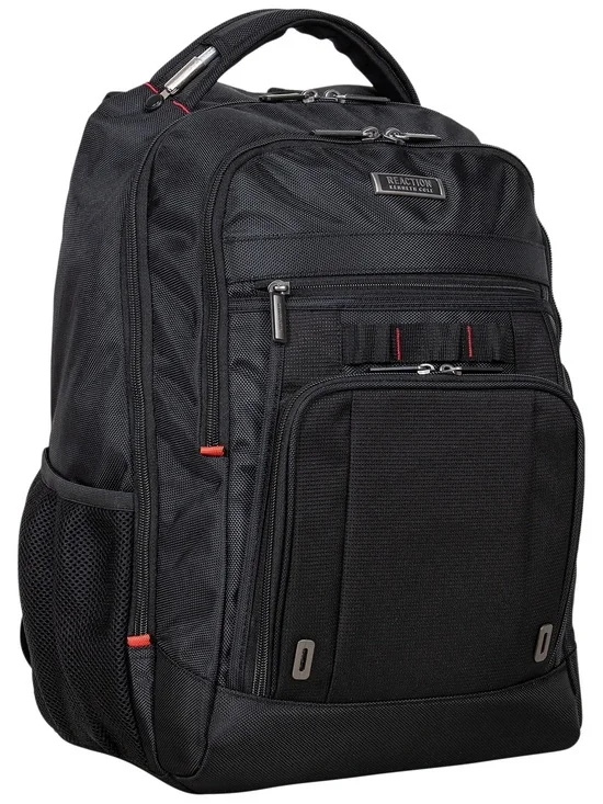 Kenneth Cole Reaction Black Backpack with Red Accents, travel bag