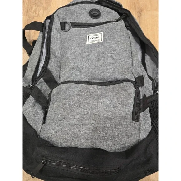 D'yallie Gray Laptop Backpack‎ Sports Gear Mesh Net School Travel Bag