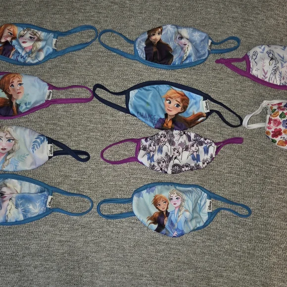 9 Disney Frozen Masks/1 Disney Minnie Mouse Mask Lot