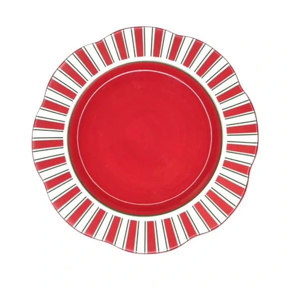 Pier 1 Candy Cane Salad Dessert Plates (4)