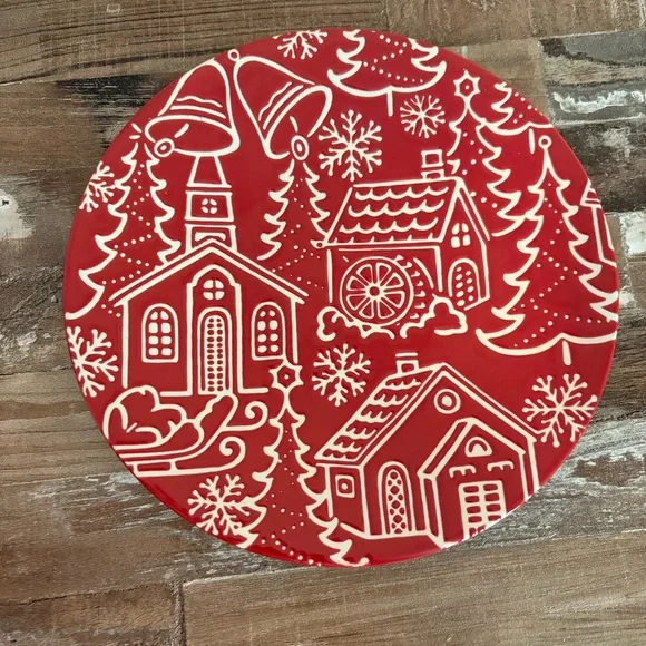 Pier 1 Imports Town Square Christmas Plate