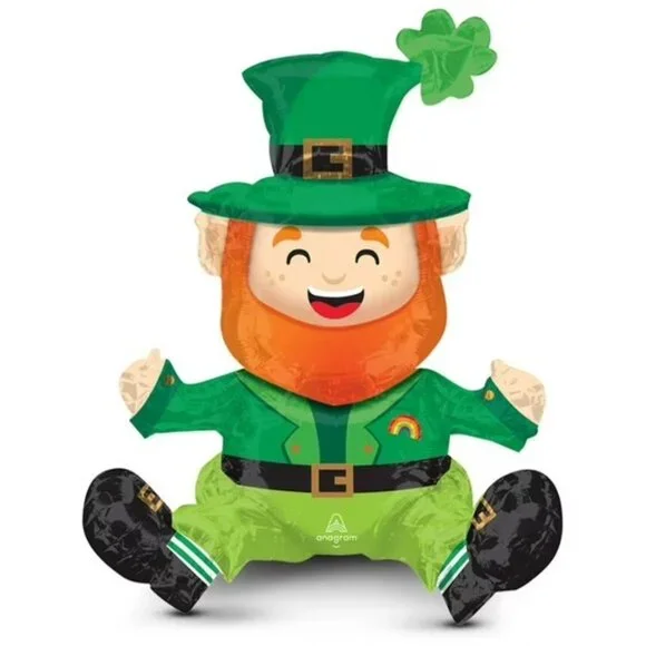 Lot of 3 Leprechaun Mylar Tabletop Balloon Decoration 18
