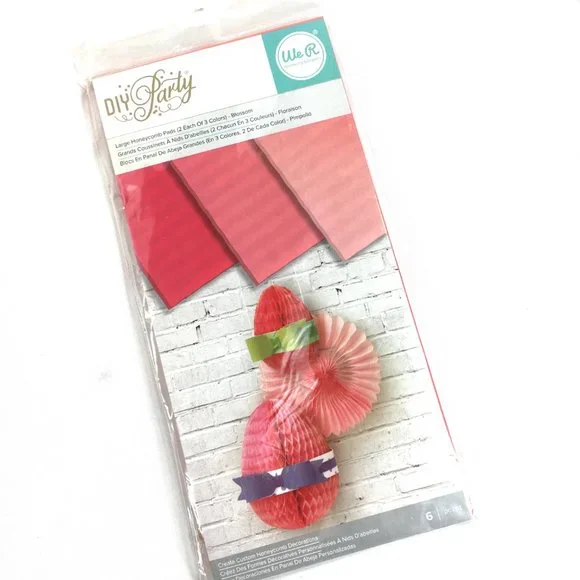 We R Memory Keepers Honeycomb Easter Egg Party Pack of Six Decor NWT