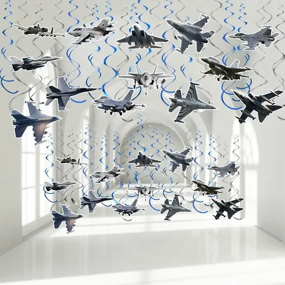 26 Pieces Airplane Hanging Swirl Decoration Hanging Swirls Kids Birthday