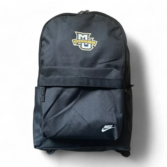 Nike Marquette University Golden Eagles Logo 4 Pocket 18x12 Black Backpack Bag