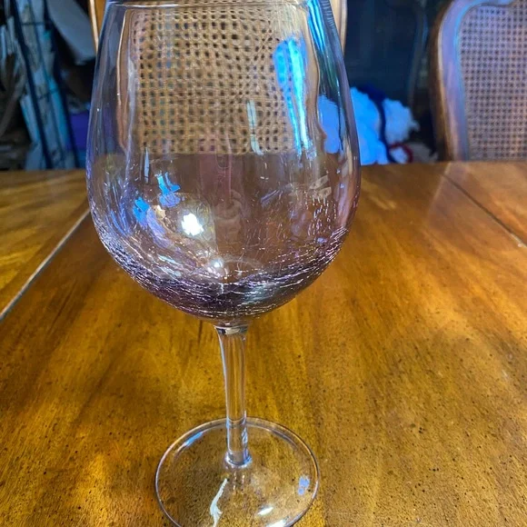 Pier 1 Purple Crackle Red Wine Goblet 18 oz