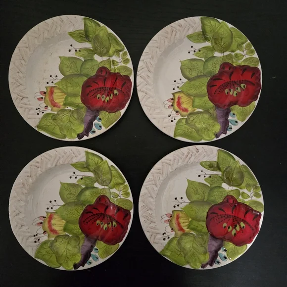 Pier 1 Imports Chelsea Floral 9 Inch Plates