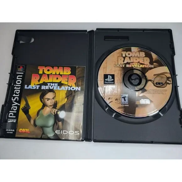 PlayStation 1 PS1 Tomb‎ Raider The Last Revelation 1999 Game Disc & Manual WORKS