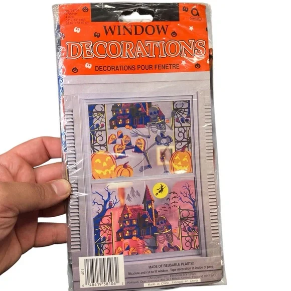 Vintage 90s Y2K Amscan Haunted House Window Cover‎ Halloween 33