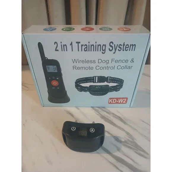 Wireless Dog Fence, 2 in 1 Electric Fence & Training Collar Receiver