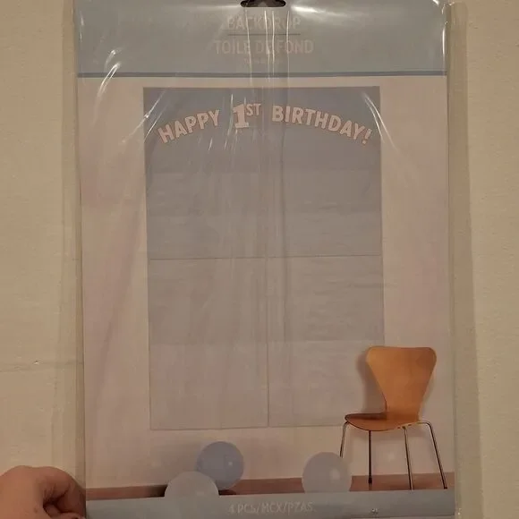 Happy 1st Birthday Boy Backdrop