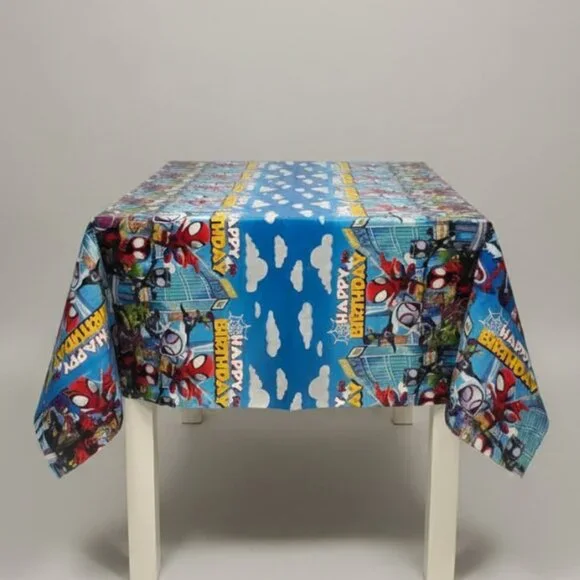 Spider-Man & Friends Happy Birthday Plastic Tablecloth 54