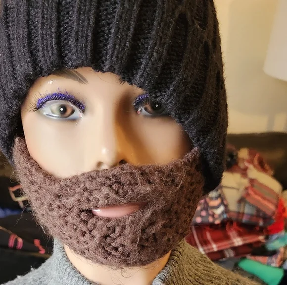 Cozy Brown and Black Kids Face Mask