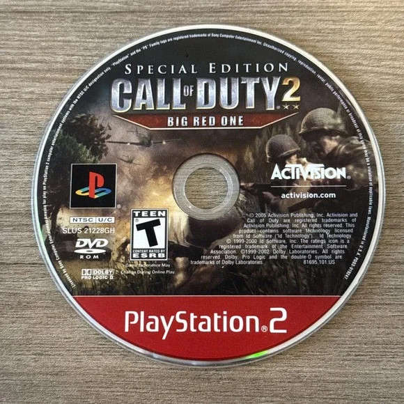 PS2 | Call of Duty 2: Big Red One‎ Disc Only Tested Working