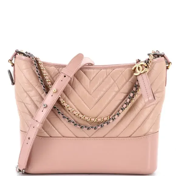Chanel Gabrielle Hobo Chevron Aged #258459C24B