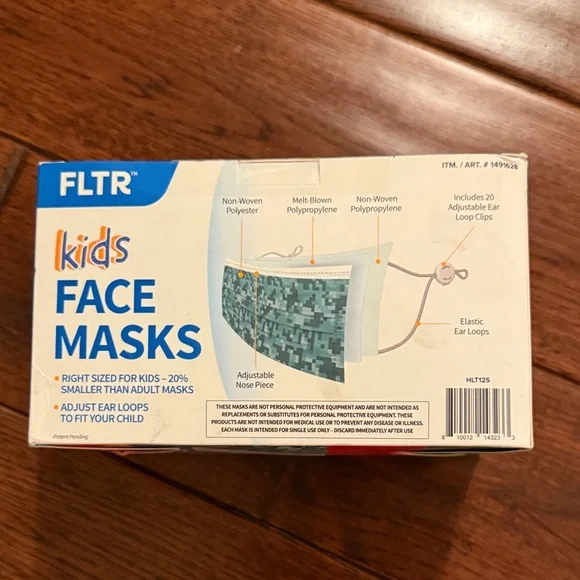 FLTR Kids Face Masks with Adjustable Loops