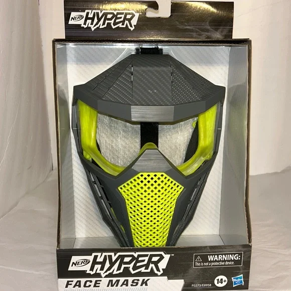Nerf Hyper green face mask 14+ hasbro adjustable head strap breathable design