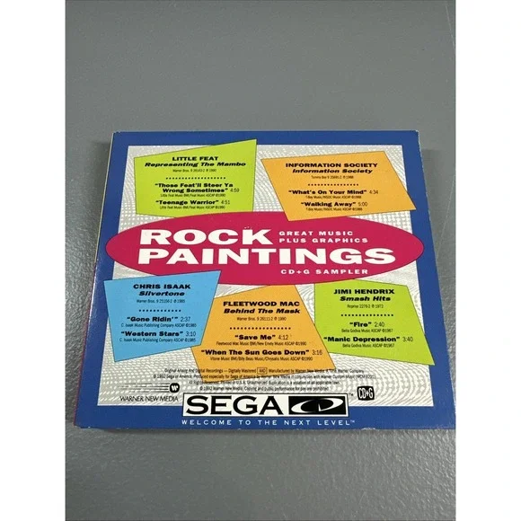 Rock Paintings/ Hot Hits Sega CD Complete In Box CIB Excellent