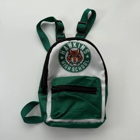 Stranger‎ Things Hawkins High School Dog Backpack Harness Size Medium Poop Bag