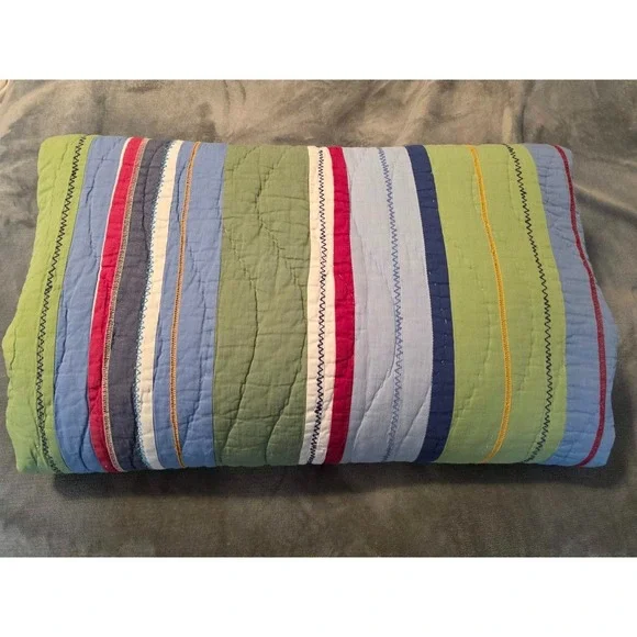 Pottery Barn Kids Quilt Patchwork Colorful 82