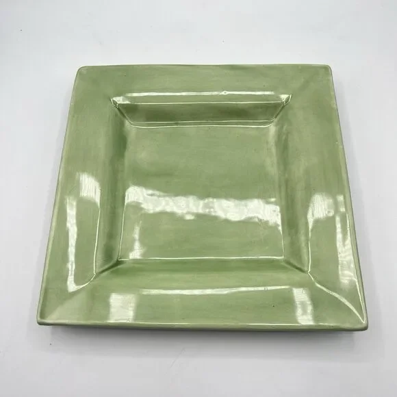 Sausalito Sage Green by Pottery Barn Square Dinner Plate All Sage Green