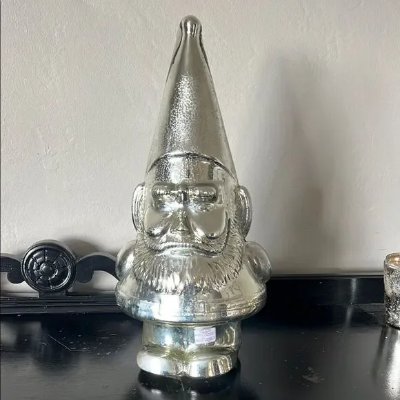 Pottery Barn Glass Santa Tree