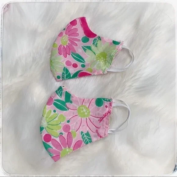 Handmade Lilly Pulitzer kids mask