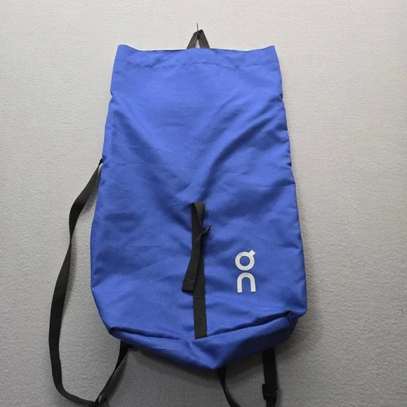 On Cloud Running Blue Logo Magnetic Close Gym Bag Backpack‎