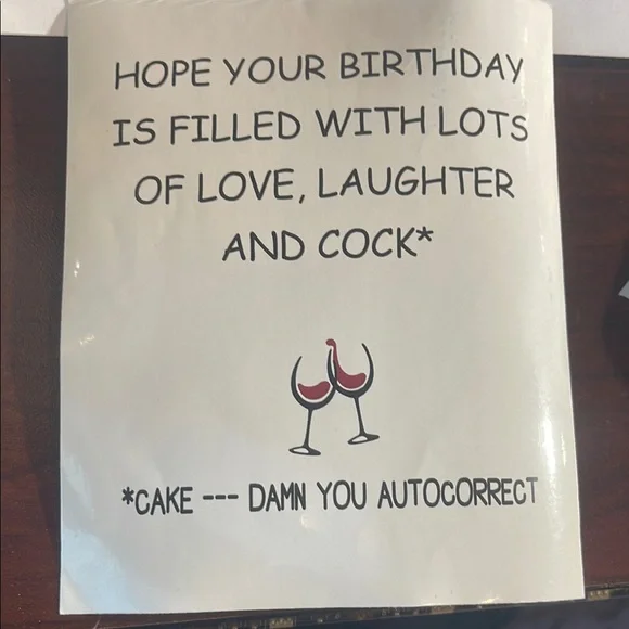 Humorous birthday bottle label