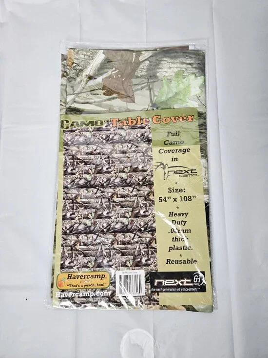 Next Camo Party Ware Reusab Tablecloth Table Cover - Camouflage Birthday Wedding