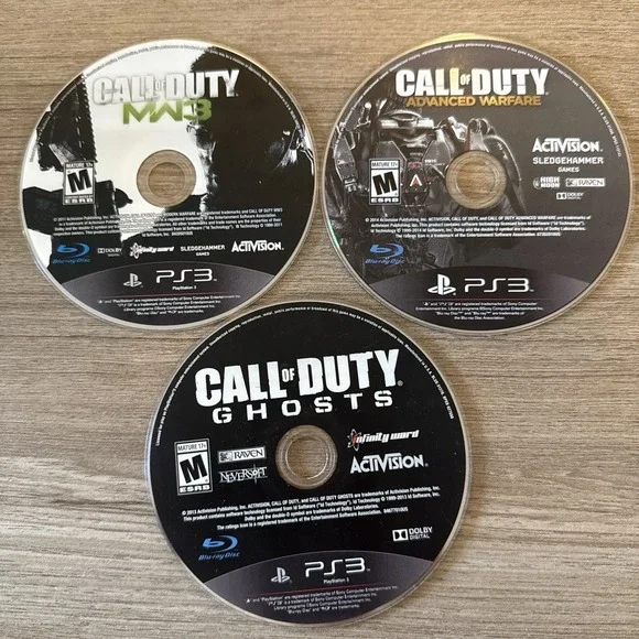 Call of Duty Black 3‎ Game Bundle Ghosts - MW3 - Advance Tested Discs Only