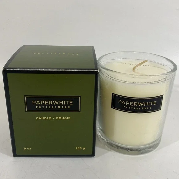 Pottery Barn Discontinued Paperwhite 9 Oz Candle New‎ In Box