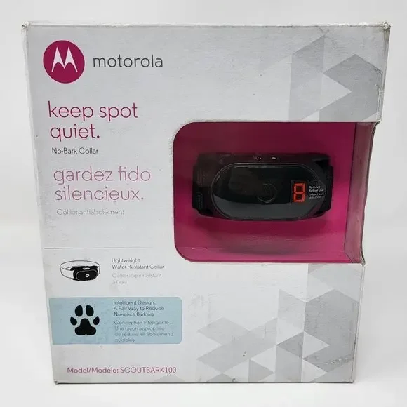 Motorola Dog No‎ Bark Collar SCOUTBARK100 9 Correction Levels NO BARK