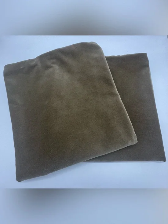 Pottery Barn Set of 2 Velvet Pillow Covers in Taupe Color