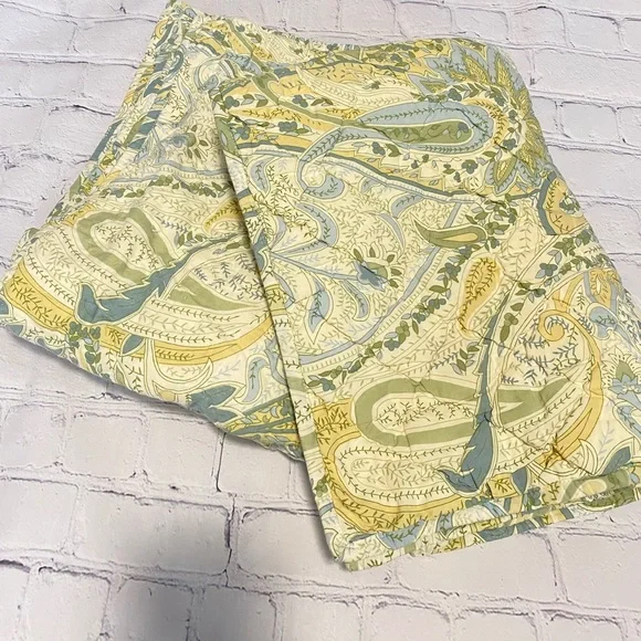 Pottery Barn floral paisley cotton standard shams