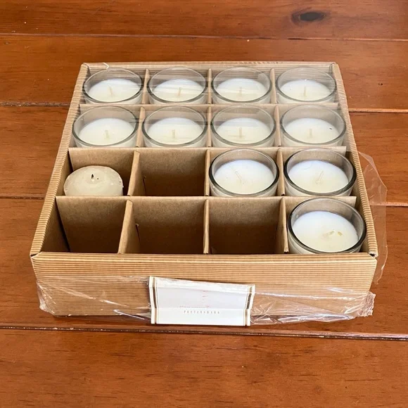 12 New Pottery Barn Votive Candles
