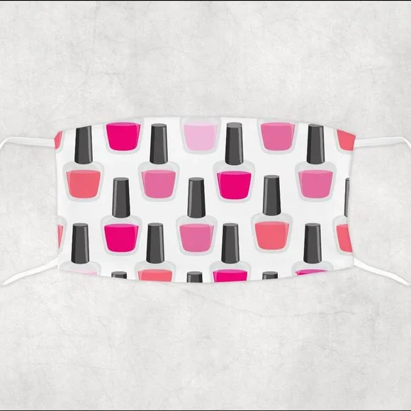 Girls Nail Polish Design Handmade Face Mask