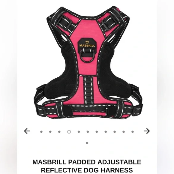 NWT MASBRILL Padded Adjustable Reflective Dog Harness In Sz L